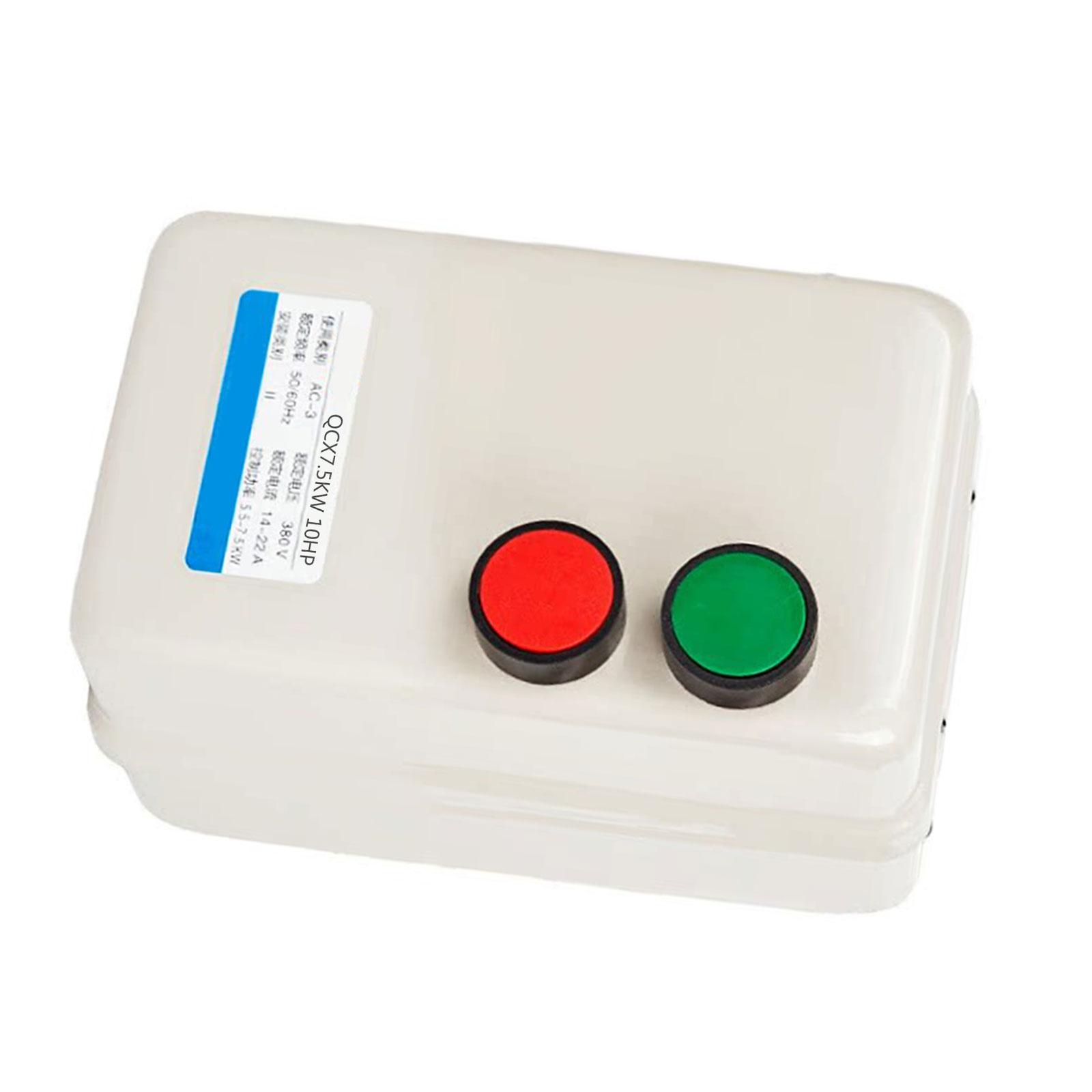 

Magnetic Electric Motor Starter 220V 7.5KW 10HP Portable Accessory for Air Compressor Double Phase Switches Control