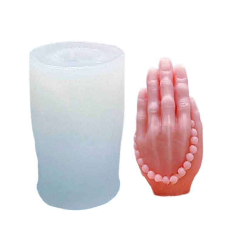 Praying Hand Resin Molds Praying Hand Candle Molds for Making Candle Soap Mousses Cake Baking DIY Craft Gypsum Ornaments
