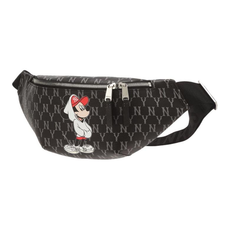 MLB X Disney Mickey Minnie Print Vintage Floral Crossbody Chest Bag Waist Bag Unisex Bags Multi-color 32BGKC011
