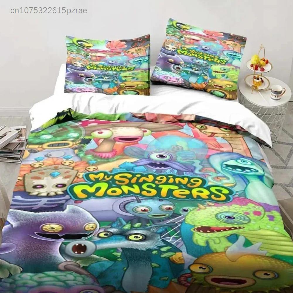 3D Druck Mein Spiel Singende Monster Bettwäschesets Bettdecke Steppdecke Bettbezug Bettbezug Kissenbezugsets Kinder Erwachsenengröße