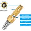 2Pack Heavy-Duty Brass Air Nozzle With Quick Connector,Screw On Tire Inflator Chuck For Tire Inflator Gauge Compressor Accessories, Twist-On Chucks