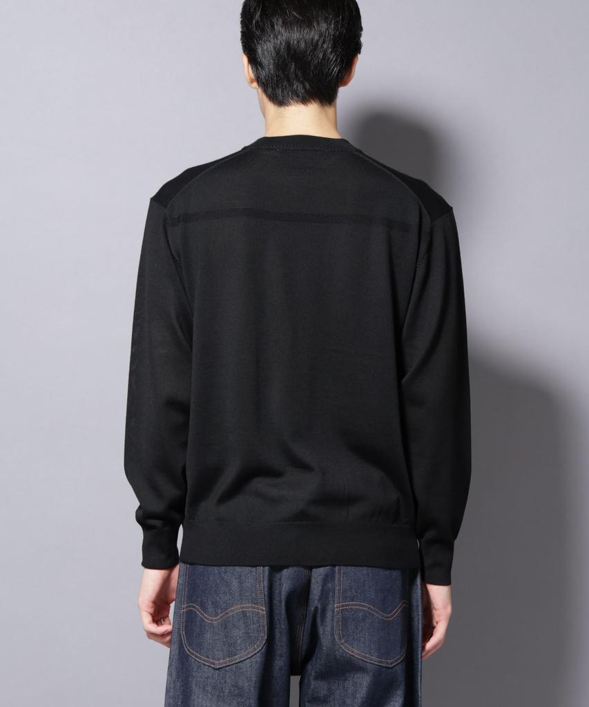 Nano Universe Fine Gauge Crew Size Pill-Resistant Knit, Neck, Men's, M, 031, Off-White, 668-5222201