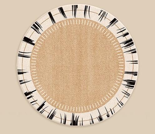 Light Luxury Carpets for Living Room Thick Plush Study Floor Mat Cream Style Bedroom Decor Round Carpet Fluffy Soft Bedside Rug