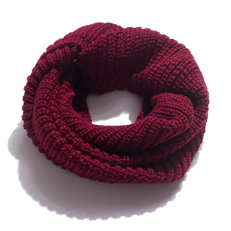 Autumn and Head Pin Woven Scarf Scarf Keep Scarf Two-Loop Warm Fashion Winter Wool