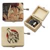 Anime Princess Mononoke Wooden Music Box Melody Mononoke Hime Hand-operated Type Movement Office Home Decoration Ornaments