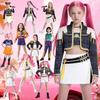 Girls Kpop Demon Hunter Rumi Zoey Mira Cosplay Costume Anime Idol Huntrix Uniform Suit for Halloween Carnival Party Outfits Gift