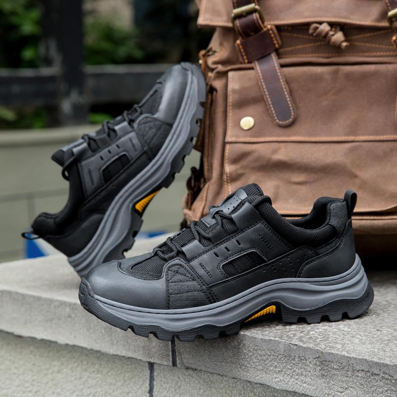 Herren Outdoorsport-Schuhe Anti-Rutsch Freizeit Atmungsaktiv Bergsteigerschuhe Große Größe Bequem Gummi-Außensohle Alle Jahreszeiten