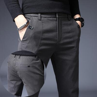 2024 Herbst/Winter Neue Freizeithose für Herren, elastische Slim Fit für Herren, mit zusätzlichem Fleece und dicker Hose