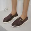 Fashion Woman 2025 Trend Women Loafers Slip on Ladies Flats Brand High Quality Spring Autumn Casual Flat Leather Single Shoe