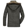 Men's Winter Clothing Medium and Long Fleece Fleece Thickened Thermal Cotton-padded Clothes Middle-aged and Elderly Cotton-padded Clothes