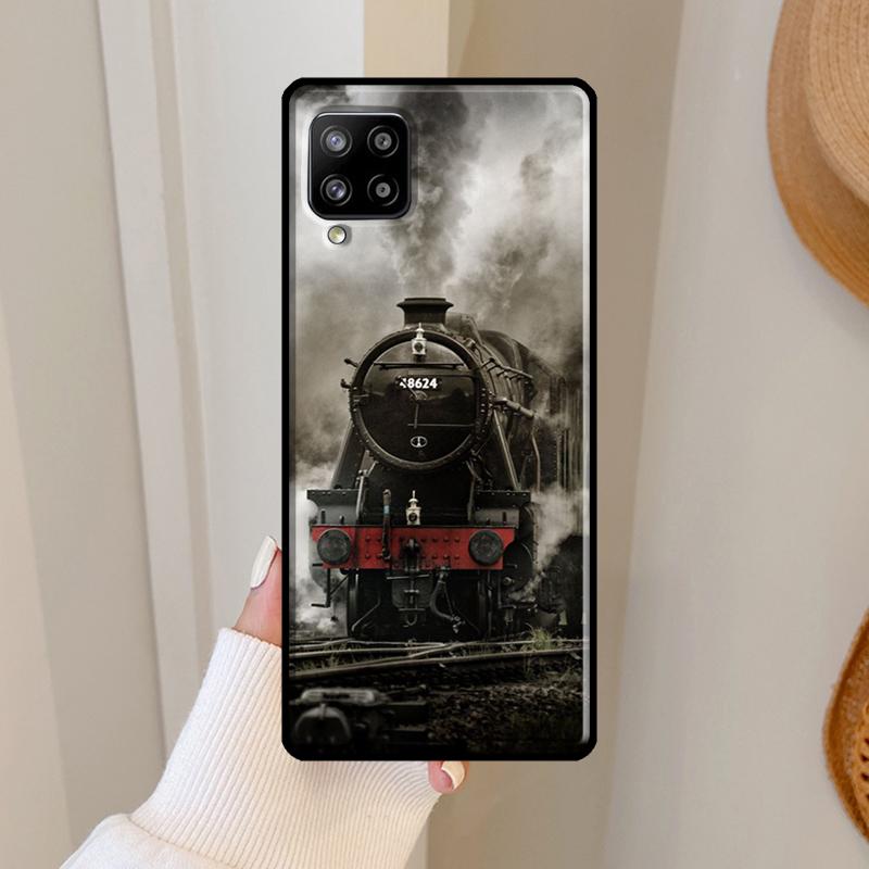 Classic Steam Train Railway Case For Samsung Galaxy A16 A56 A36 A26 A25 A54 A34 A14 A52 A32 A12 A13 A33 A53 A15 A35 A55