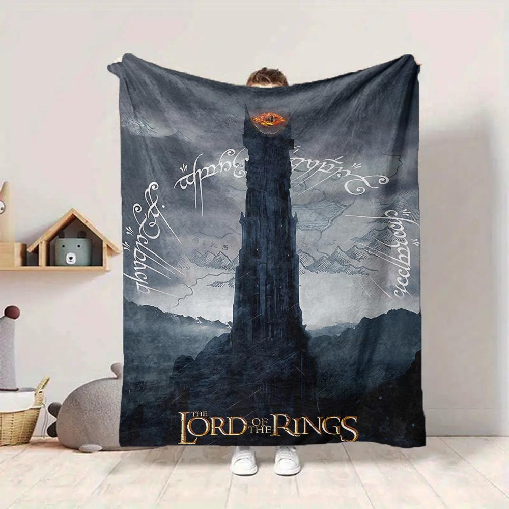 1pc The Lord of the Rings Blanket Lightweight Flannel Throw For Sofa, Bed, Travel, Livingroom, Office, Couch, Chair, And Bed