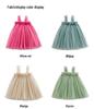 Rochie de Plajă Summer cu Bretele din Plasă și Flori 3D pentru Fete Dulci - Fustă Pufoasă de Prințesă pentru Bebelușe.