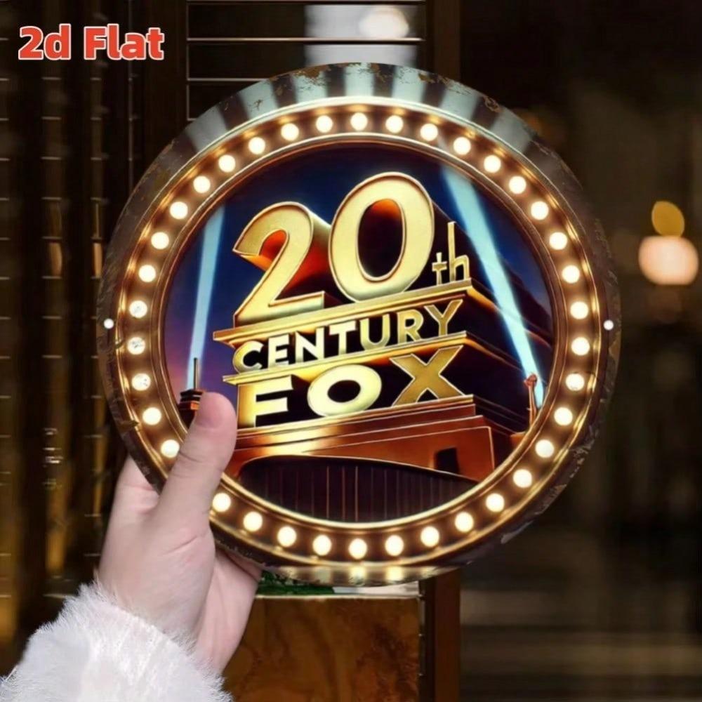 אמנות קיר ממתכת המאה ה-20 פוקס הוליווד שלט סרט פלאק עמיד לשימוש פנימי