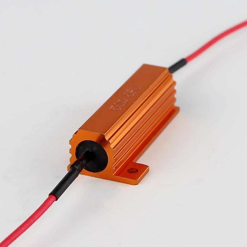 2/4 PCS 25W 50W Car LED Canbus Decoder 8ohm 6ohm Load Resistors for Automobile Turn Signal Lantern License Plate Lamp Resistance
