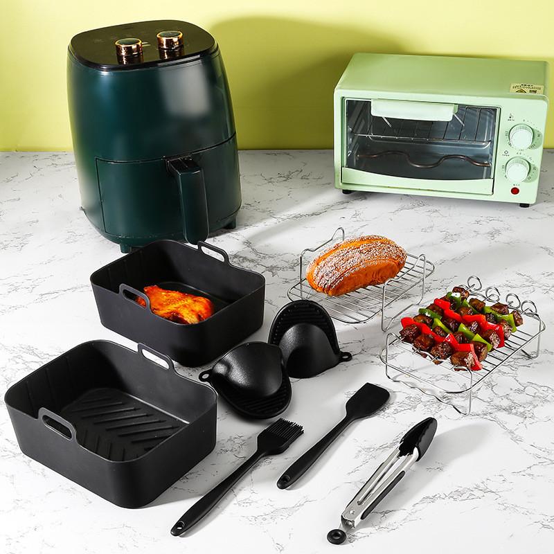 Accessori per friggitrice ad aria Ninja Af400uk Pentola interna in silicone Griglia Vassoio per vapore Set di utensili da cucina Per la cucina casalinga