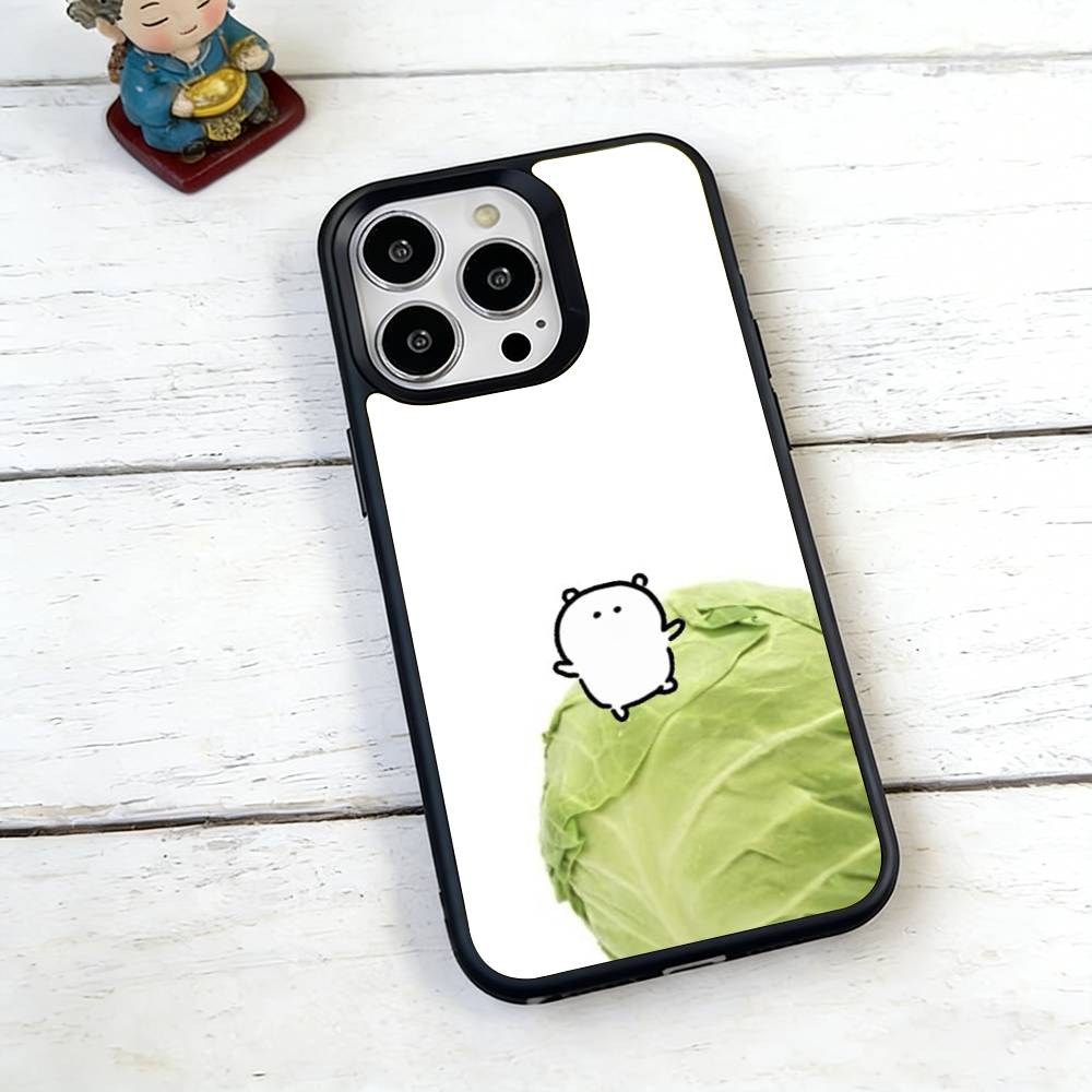 Korean H-Healing Bear Phone Case For iPhone17,16,15,14,13,12,11 Plus,Pro Magnetic For Magsafe Wireless Charging