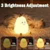 Mini Cute Water Drops Baby Stupid and Cute 7-color Touch Control Eye Care Bedroom Bedside Pat Night Light Kawaii Children's Gift