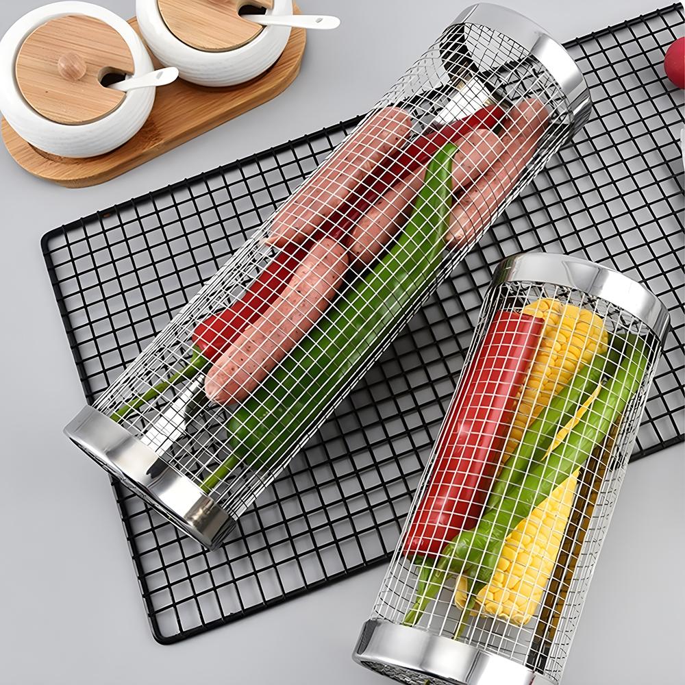 Churrasqueira dobrável portátil, fogões de aquecimento, grelha de acampamento multifuncional, rede de grelha, fogão a lenha, grelha de aço inoxidável