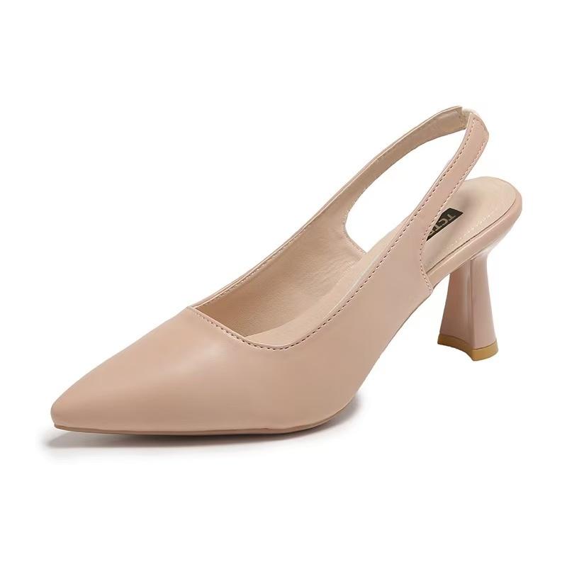 Soleist Summer Fashion New Breathable Pointed Toe Stiletto Heel PU Comfortable and Elegant Women's Shoes Shallow Mouth Sexy Sandals