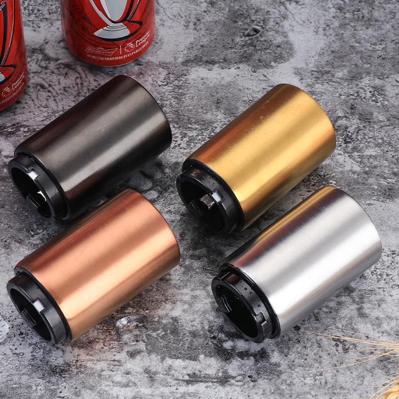 Automatic Push-Type Creative Beer Bottle Opener - Magical Tool with Logo.