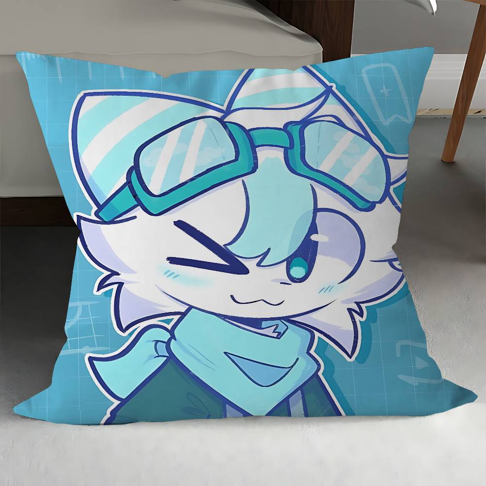 B-BoykisserS Silly Cat Pillow Cover Sofa Cushion Cover Home Room Decoration Children Gift