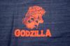 Fourcart Godzilla T-Shirt, Thirty-six Views of Mount Fuji, Large Monsters, Navy, Size S (Chest 72-78cm)