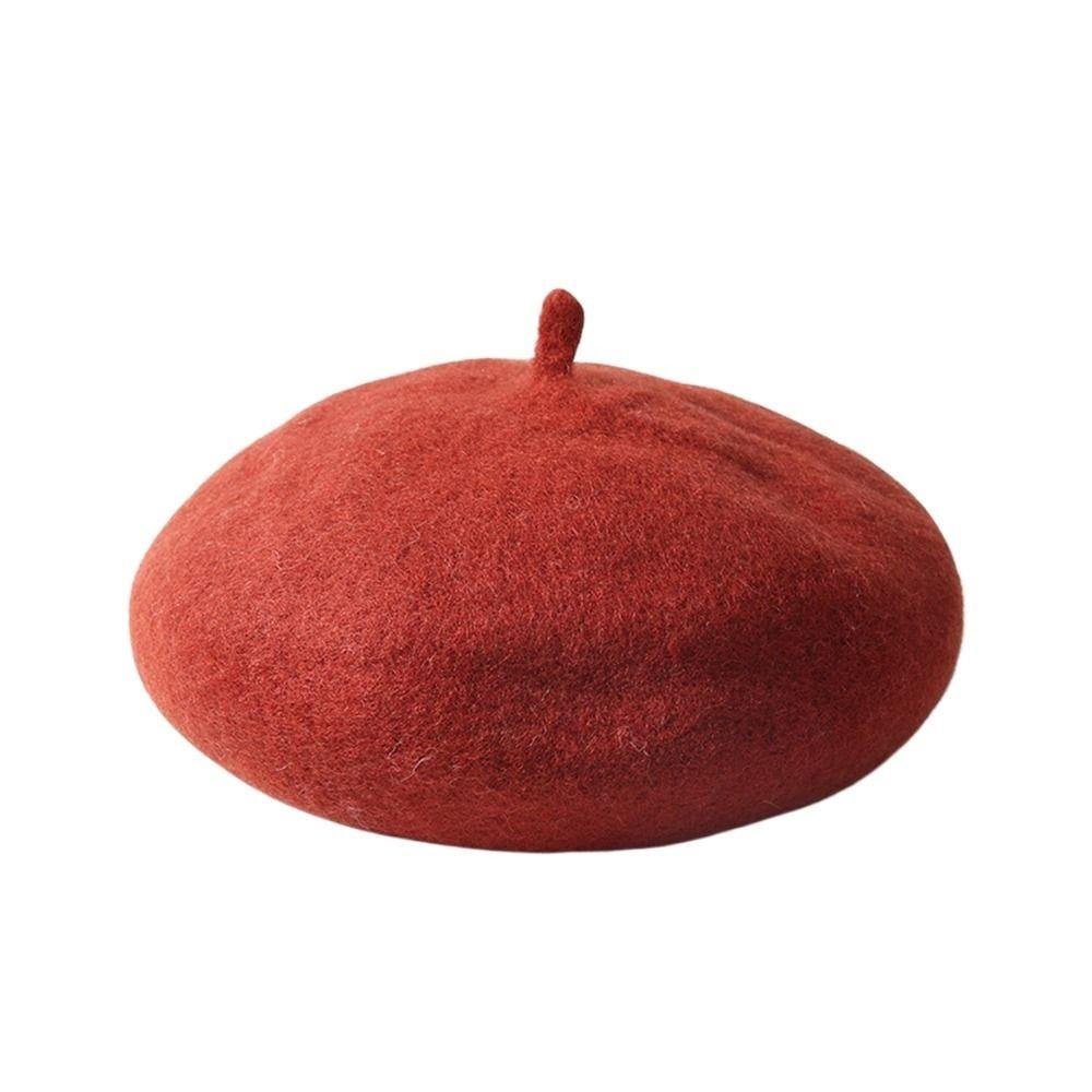 Farbe Warme Mütze Schiebermütze Kinderkappen Mädchen Baskenmütze Baby Wollmütze Kinder Baskenmütze Kinderkappen