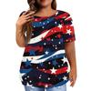 Women's Large Size T-Shirt Casual Tie-dye Round Neck Short Sleeve Top