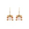 Ancient Gilded Hetian Jade Chinese Earrings: Drama Hua Dan Studs for Women's Qipao/Hanfu.