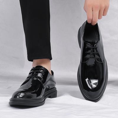 Men'S Patent Leather Casual Leather Shoes  Autumn New Item Men'S Shiny Leather Shoes Business Formal Wear