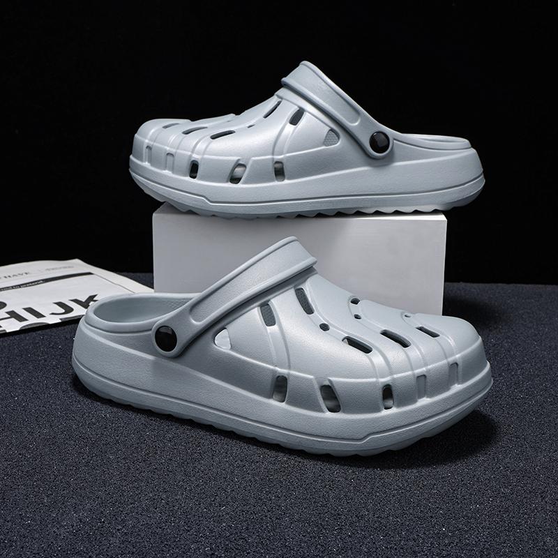 Plush Comfort Mens Closed Toe Clogs Waterproof Non Slip Chef Shoes Breathable Lightweight Stylish Outside Work Slide Shoes
