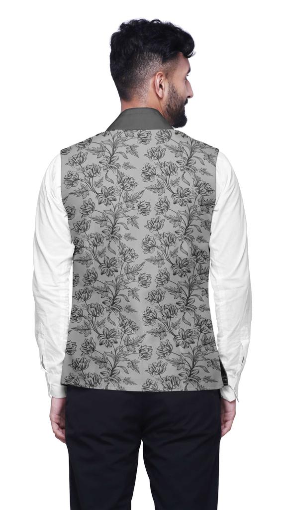 Atasi Artistic Printed Wedding Jackets For Men Nehru Jacket Waist Coat For Wedding & Festive