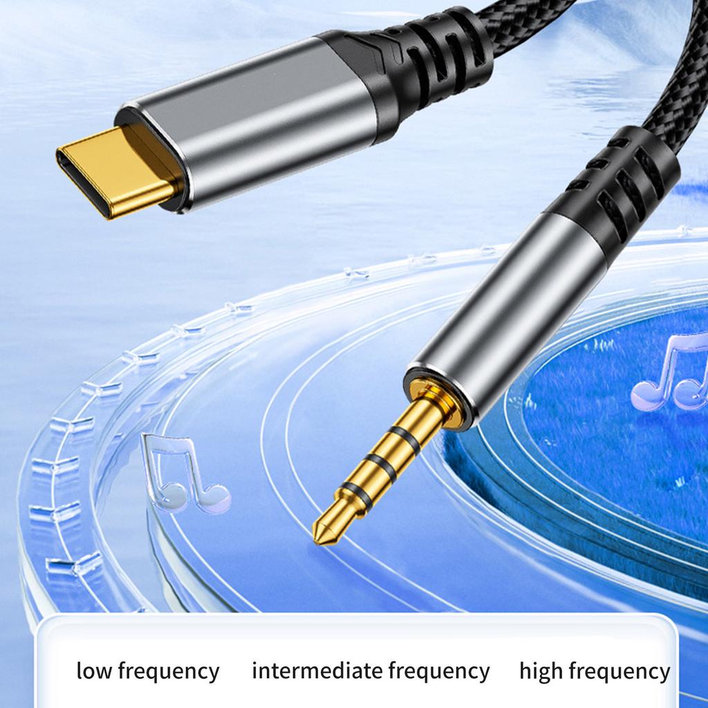 Type C Auditory Connection Cable Hifi Sound and Anti Interferences Design for Auditory Transmission Cord