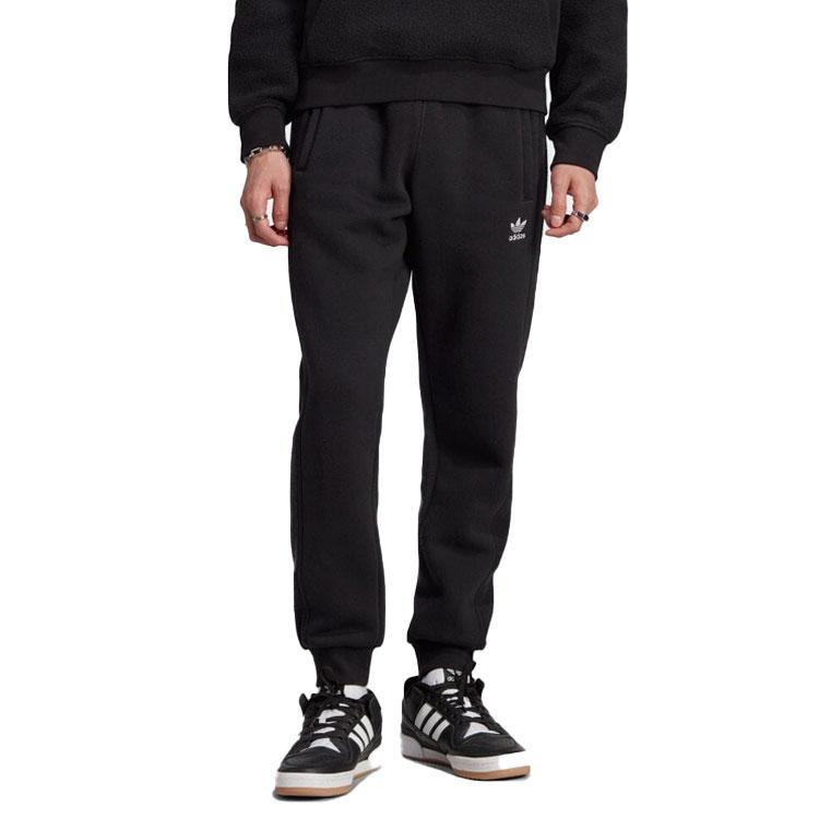 adidas Originals FW23 Logo Print Elastischer Bund Jogginghose Herren Hosen Schwarz II5791