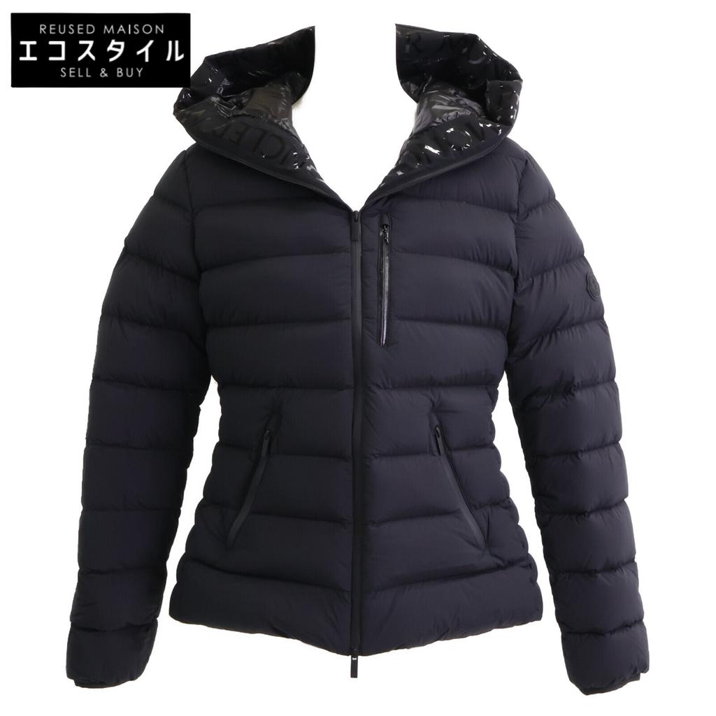 MONCLER Excellent condition 2011 HERBE short down jacket with logo lettering Jacket 2 blackUsed