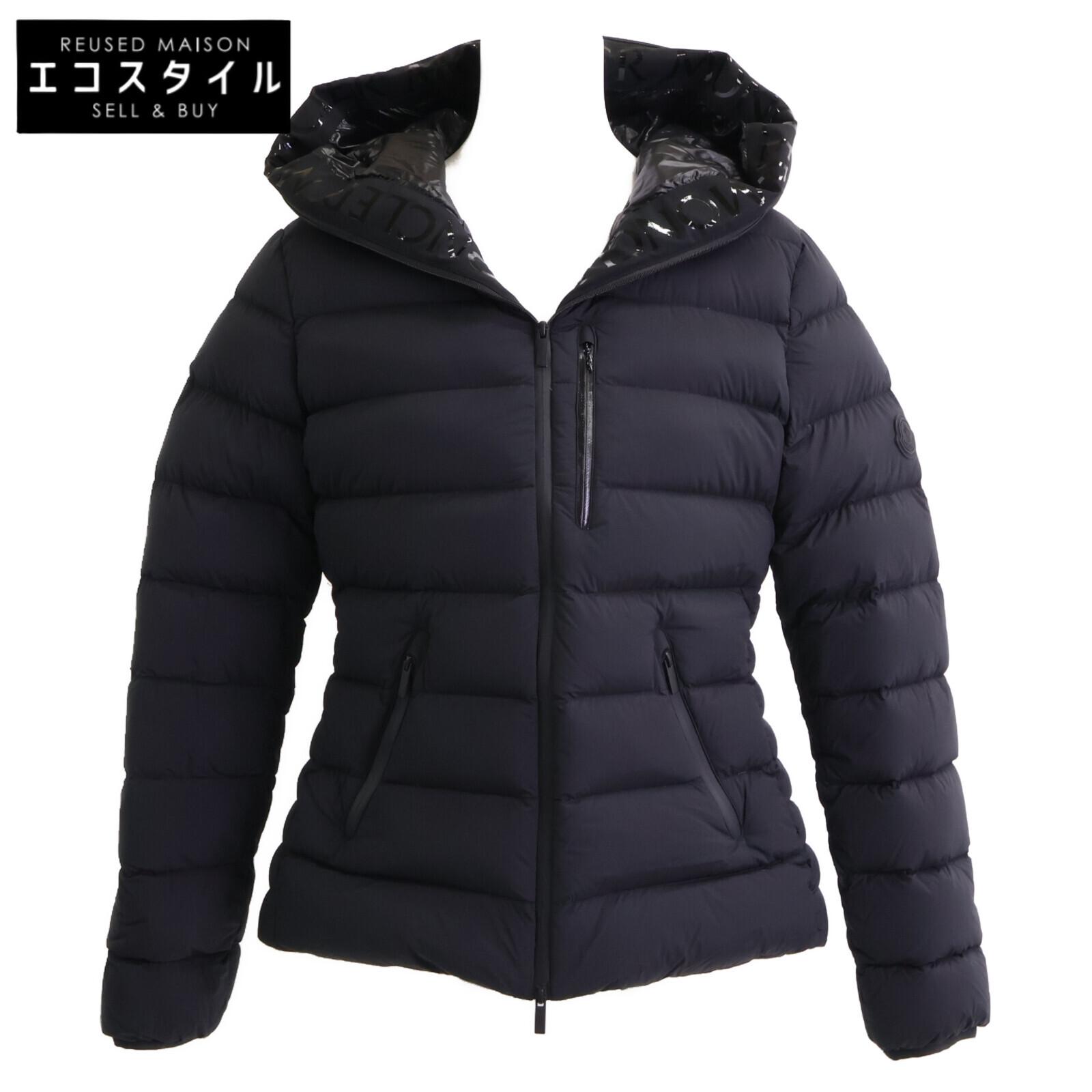 

MONCLER Excellent condition 2011 HERBE short down jacket with logo lettering Jacket 2 blackUsed