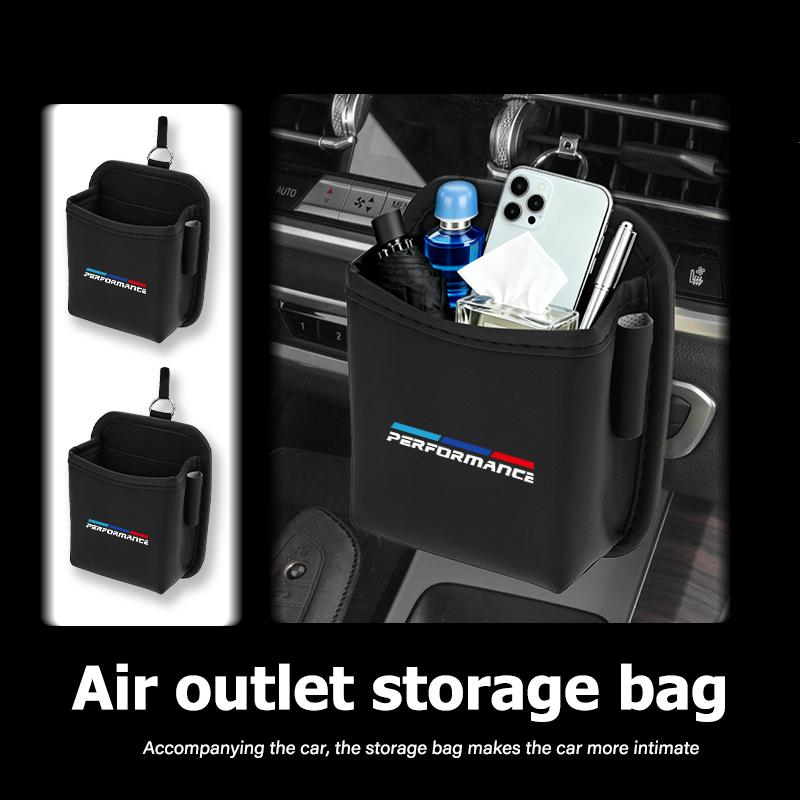 Car Air Vent Outlet Storage Bag Phone Holder Pocket Organizer For BMW M M2 M3 M4 M5 M6 E46 E90 E60 F30 E39 X1 X3 X4 X5