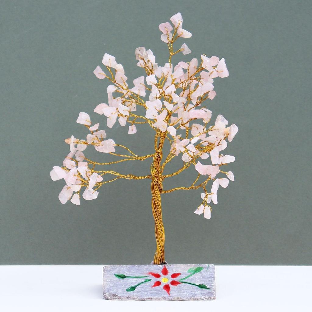 Rose Quartz Gemstone Tree, 160 Gemstones
