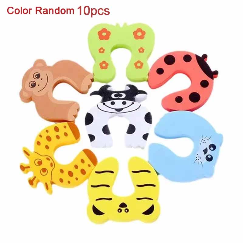 

10pcs Baby Safety Door Stopper for Newborn Furniture Protection Anti-pinch Hand Cute Animal Care Child Lock Finger Protector