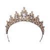 The Bride's Baroque Crown Alloy Water Brick  High End Luxurious Silver Crown Wedding Dress  Headwear  Birthday Crown