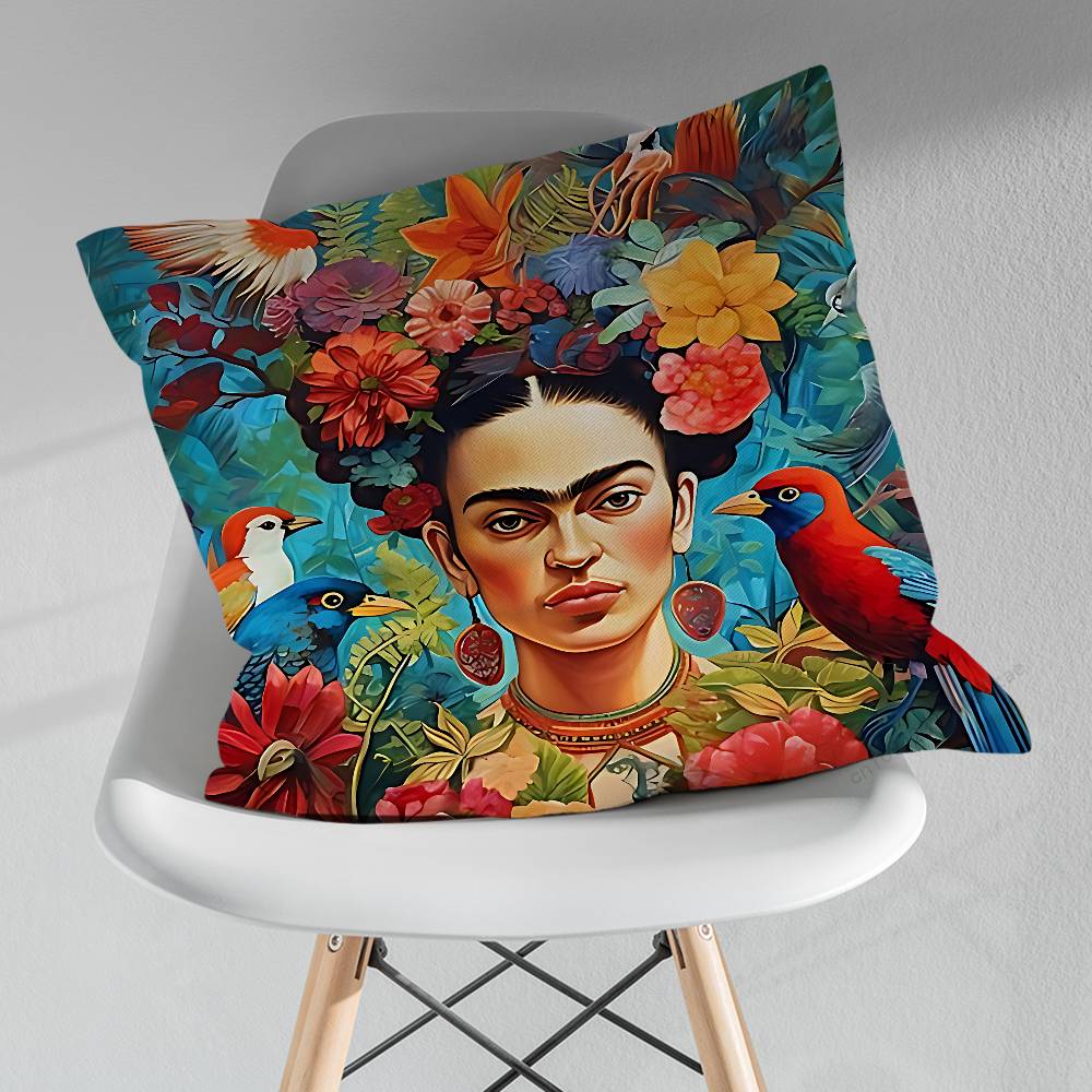 FFridas KKahlo Artiste Pillowcase for Sofa Room Office Decor Printing  Merchandise AllMatch Cushion Cover