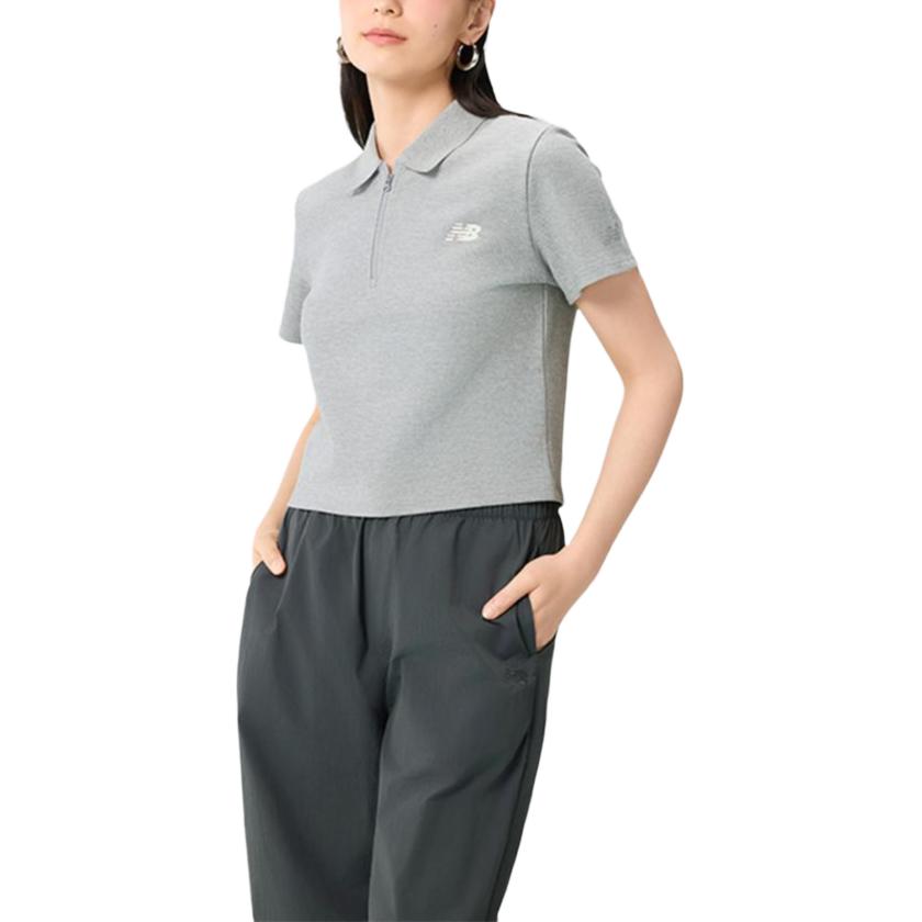 New Balance Polo Shirt Women's Medium Gray NFF29212-MGR