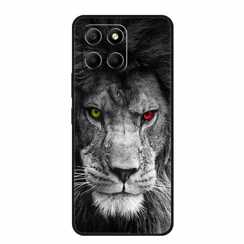 Soft Silicone Covers For Honor X8 5G Case x8 X8A 4G Wolf Lion TPU Back Covers For Huawei Honor X8 Phone Cases HonorX8A Coque Bag