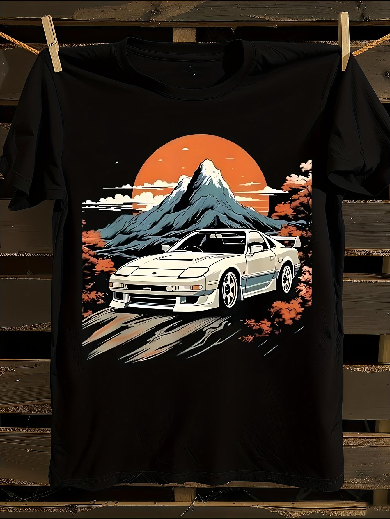 WoRetro Japanese Car Racing Drifting Graphic Tshirt XL