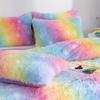 3 szt. Pluszowy Pokrowiec na Kołdrę, Wygodna Pościel Pokrowiec na Kołdrę*1+Poszewka na Poduszkę*2, Miękki i Przyjazny dla Skóry, Odpowiedni na Wszystkie Pory Roku