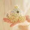 Bunny Pumpkin Carriage Crown Ring Holder Mini Size Metal Enamel Jewelry Box  Wedding Proposal Gift