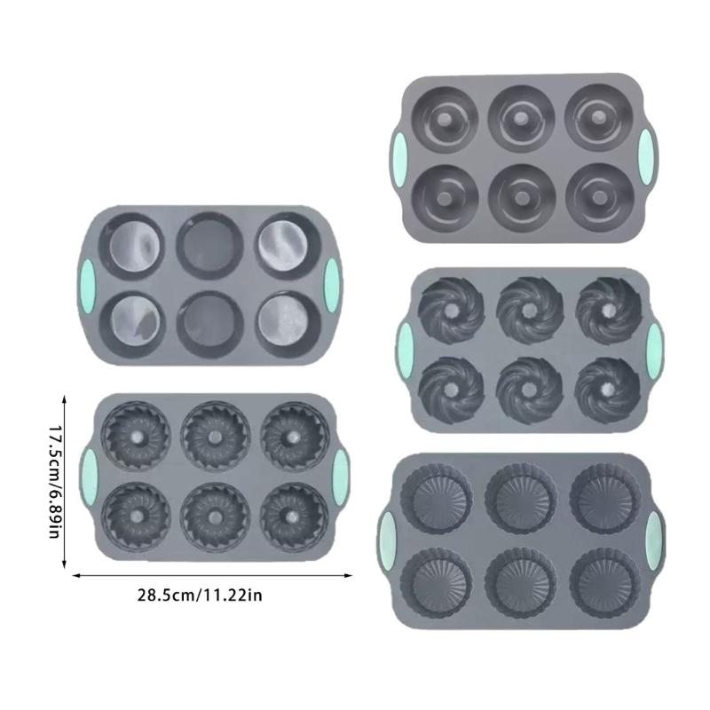 Heat Resistant Silicone Fluted Tube Cake Molds for Oven Microwave Baking Pan with Easy Releases Dishwasher Safe Design
