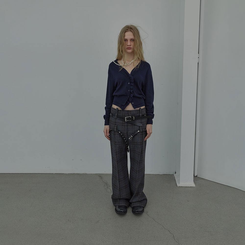 LCDC™ Belted Tailored Trousers_Checked (Brown)