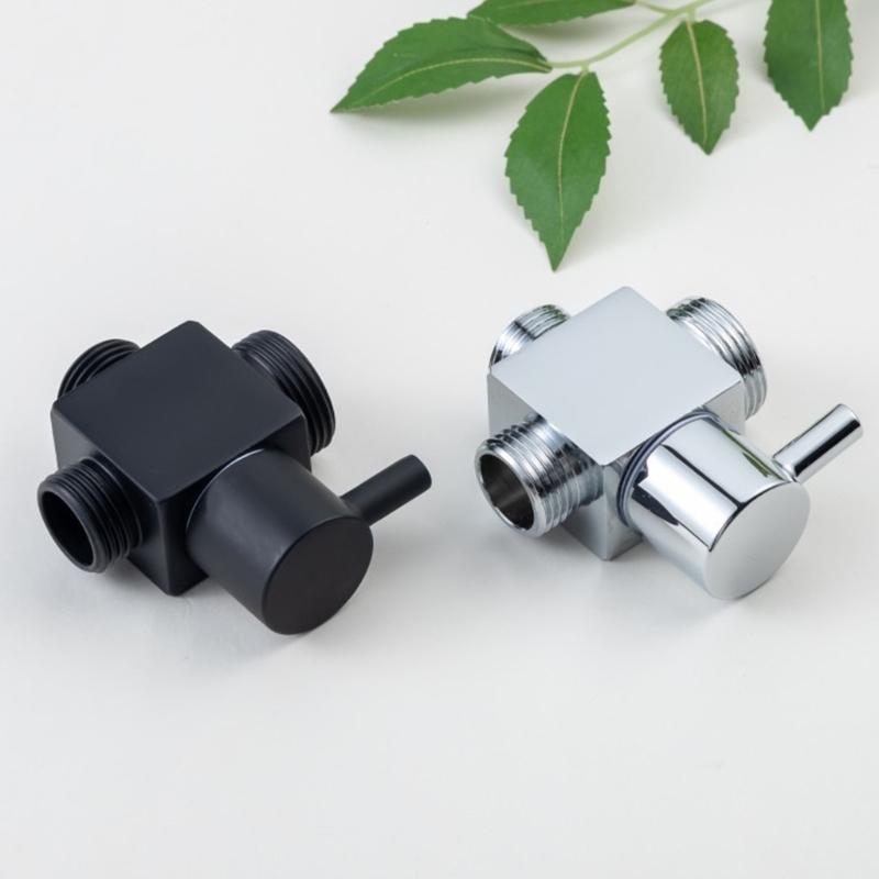 Strong Brass Shower Valves Splitters Double Port Fast Switching Corrosion Resistant Adapters for Shower Head Systems
